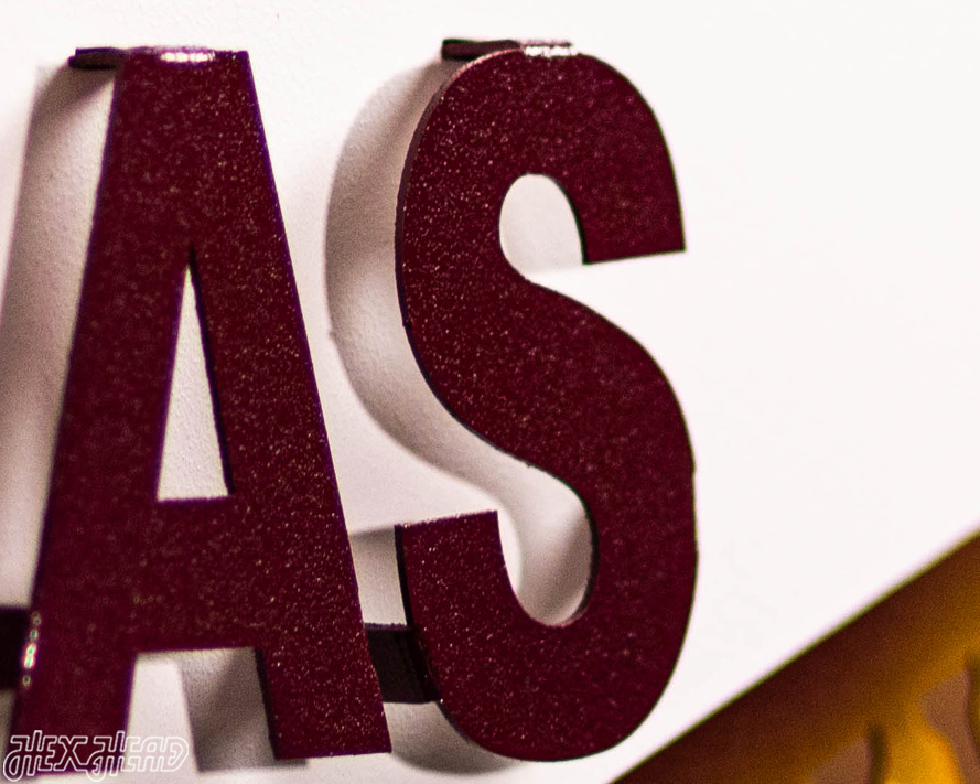 Welcome to STARKVEGAS, Mississippi State 3D Vintage Metal Wall Art