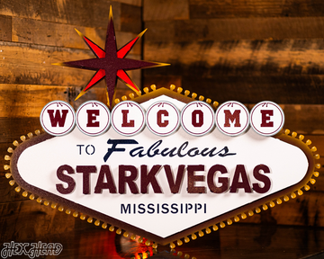 Welcome to STARKVEGAS, Mississippi State 3D Vintage Metal Wall Art