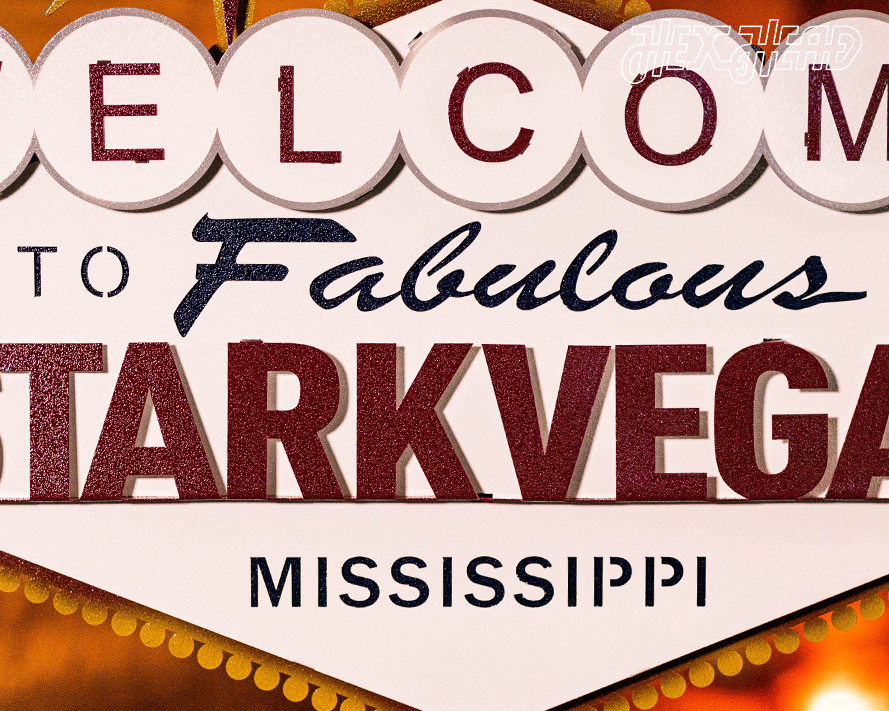 Welcome to STARKVEGAS, Mississippi State 3D Vintage Metal Wall Art