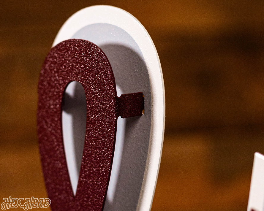 Mississippi "State" Script 3D Metal Wall Art