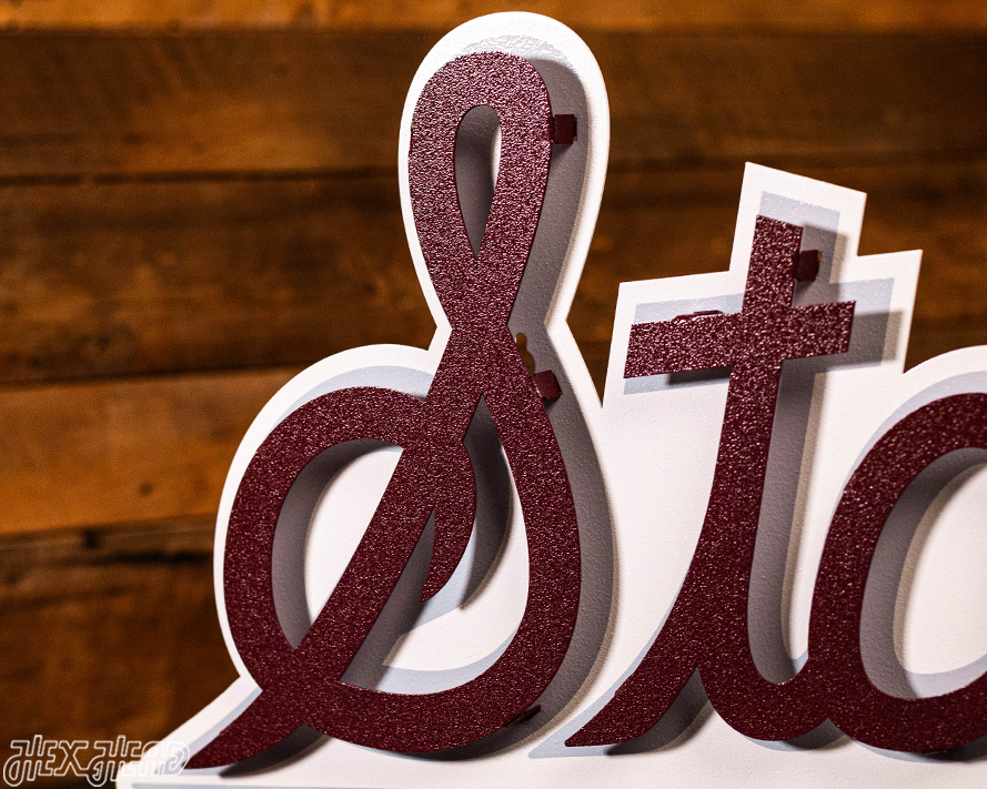 Mississippi "State" Script 3D Metal Wall Art