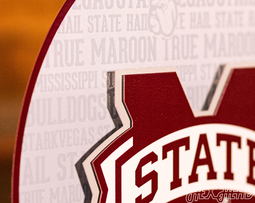 Mississippi State CRAFT SERIES 3D Embossed Metal Wall Art