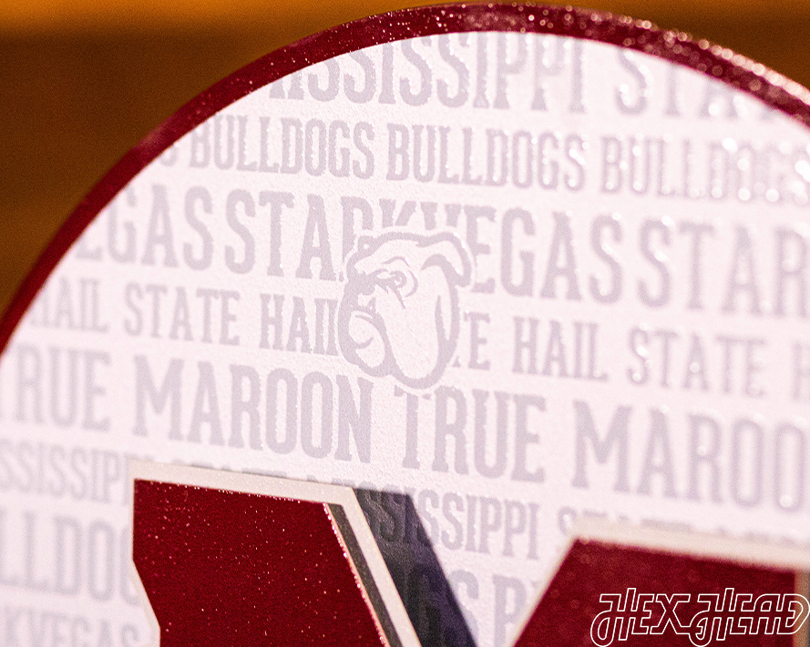 Mississippi State CRAFT SERIES 3D Embossed Metal Wall Art