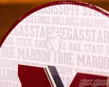 Mississippi State CRAFT SERIES 3D Embossed Metal Wall Art