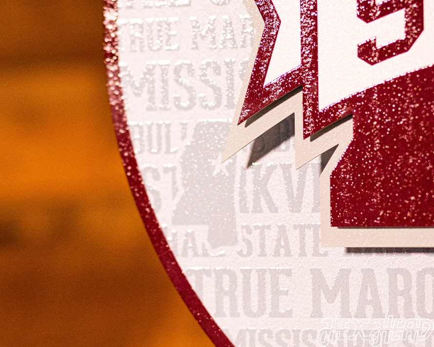 Mississippi State CRAFT SERIES 3D Embossed Metal Wall Art