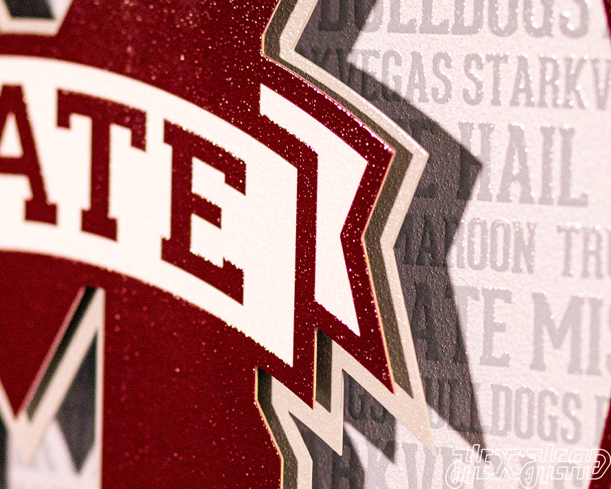 Mississippi State CRAFT SERIES 3D Embossed Metal Wall Art