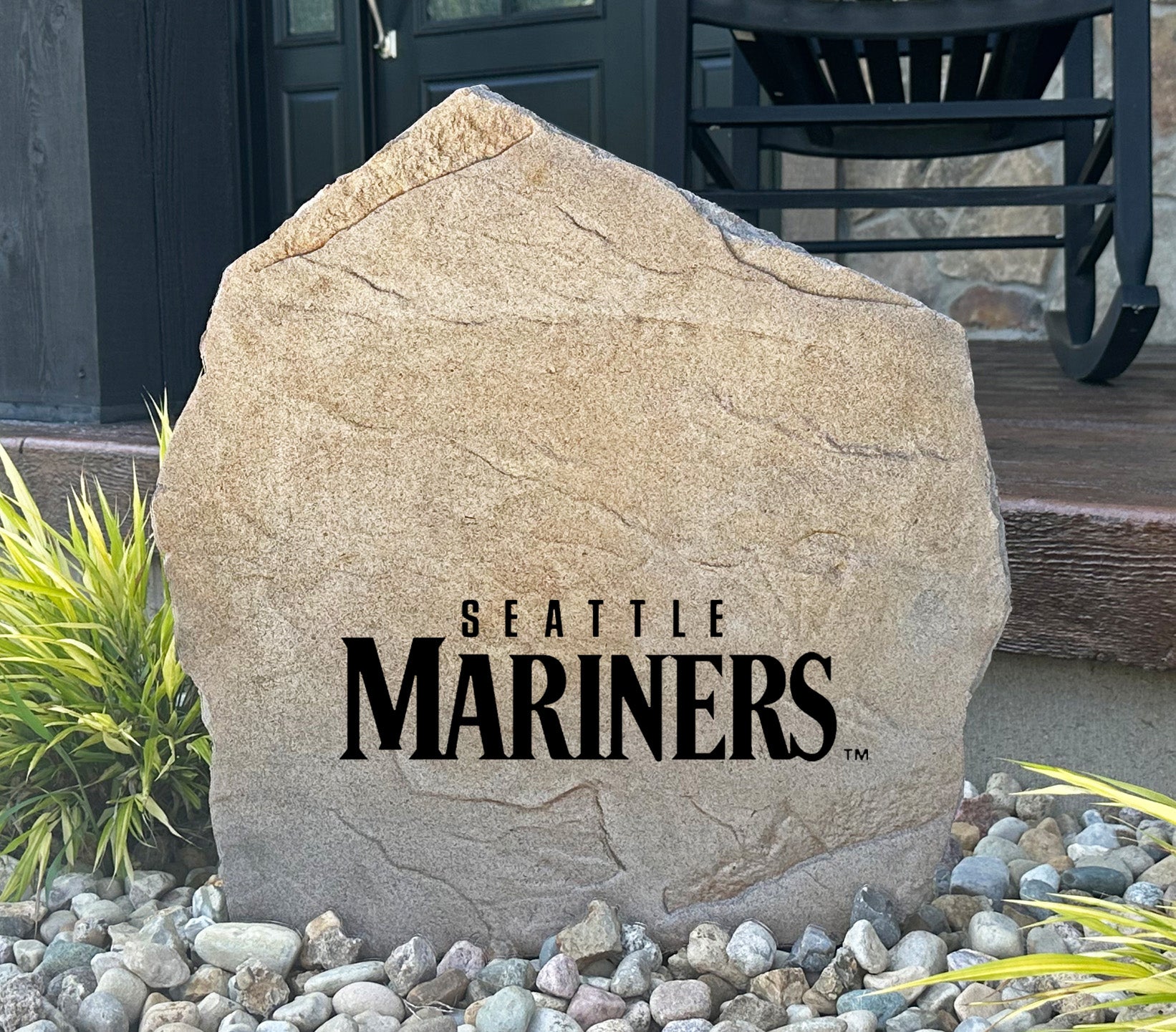 Seattle Mariners Design-A-Stone Landscape Art Address Stone