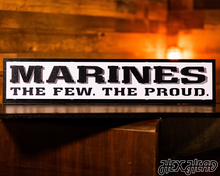 Load image into Gallery viewer, USMC - MARINES The Few. The Proud. 3D Vintage Metal Wall Art
