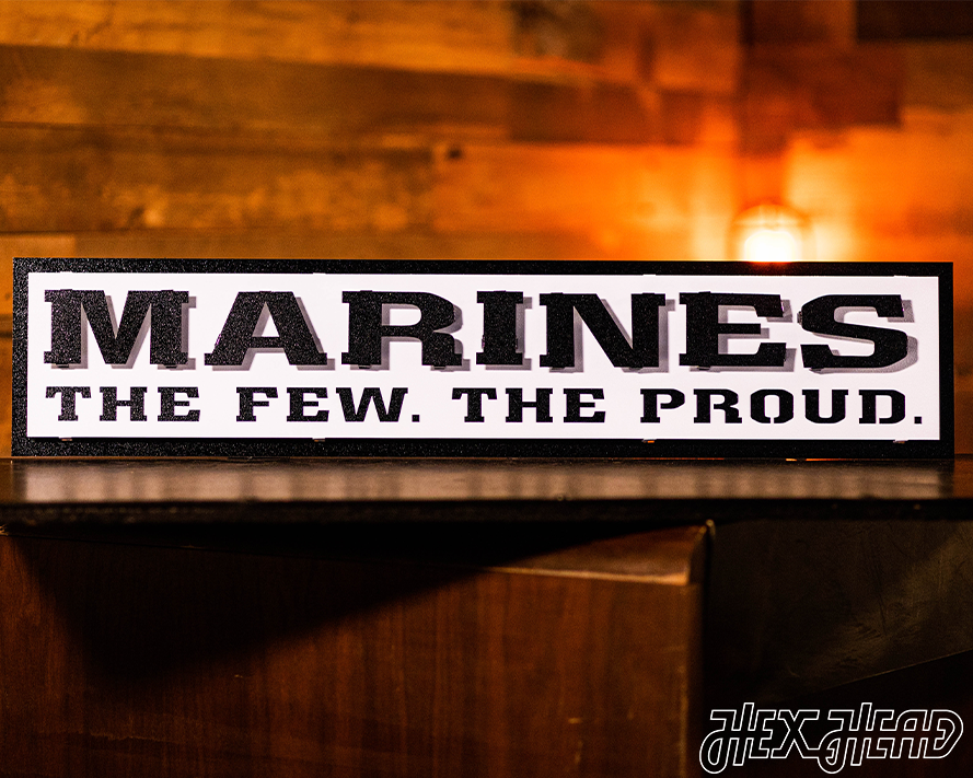 USMC - MARINES The Few. The Proud. 3D Vintage Metal Wall Art