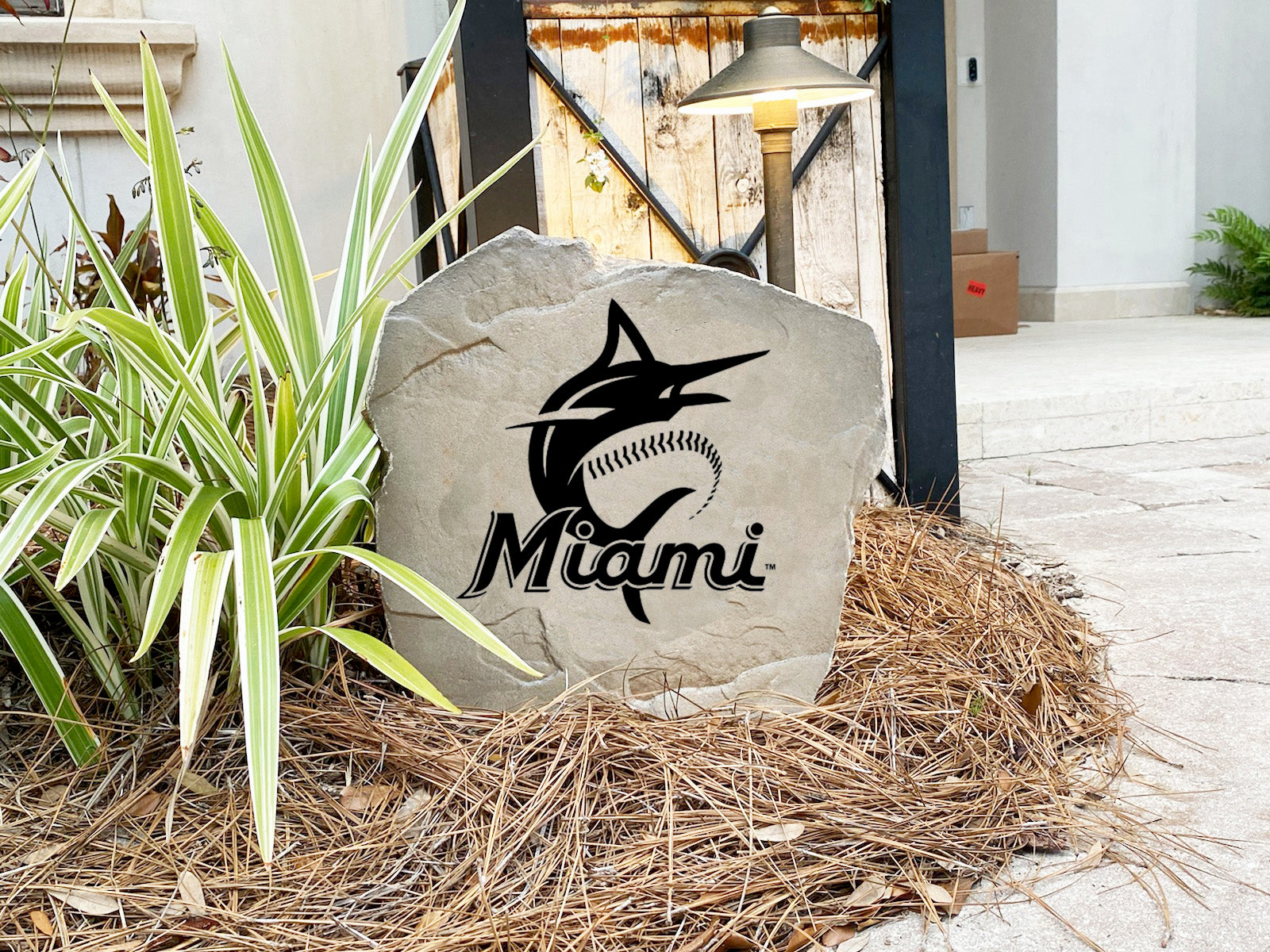 Miami Marlins Design-A-Stone Landscape Art