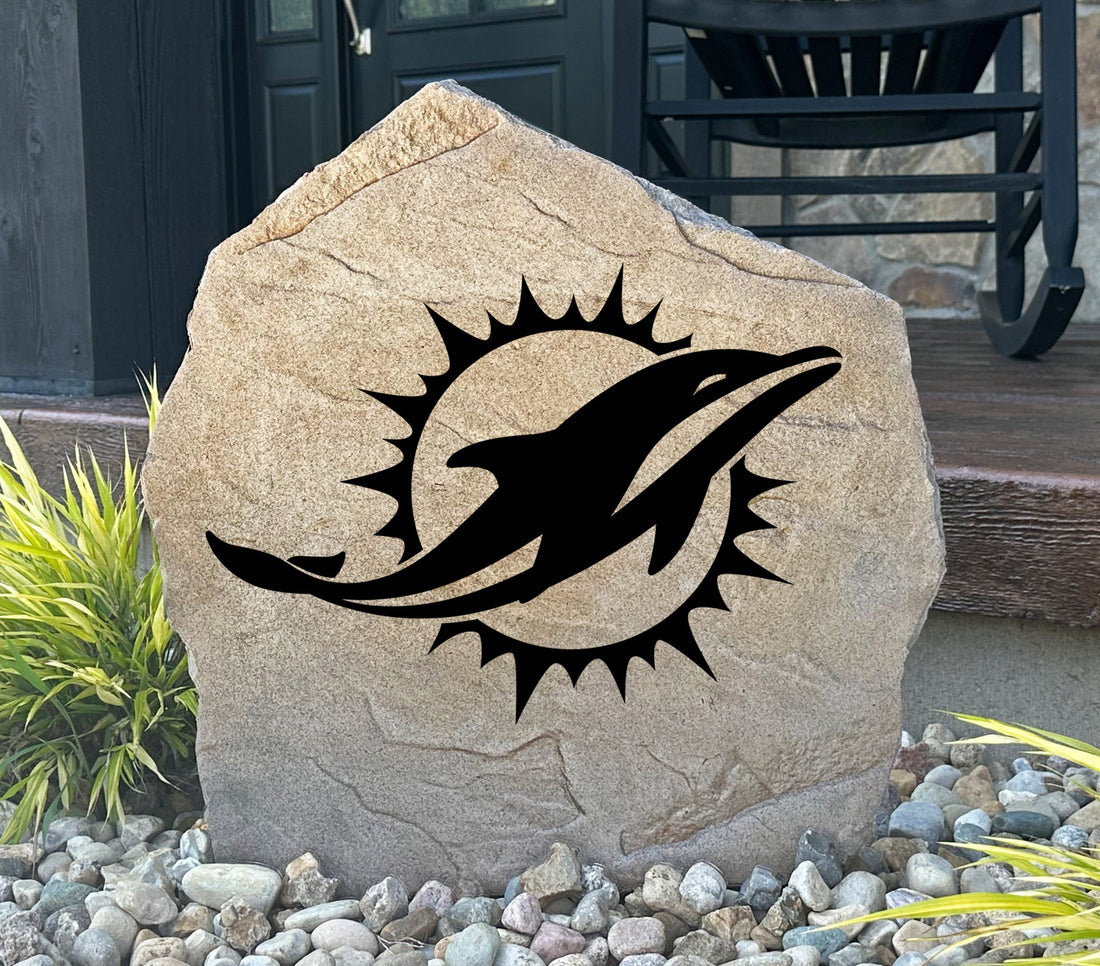 Miami Dolphins Design-A-Stone Landscape Art