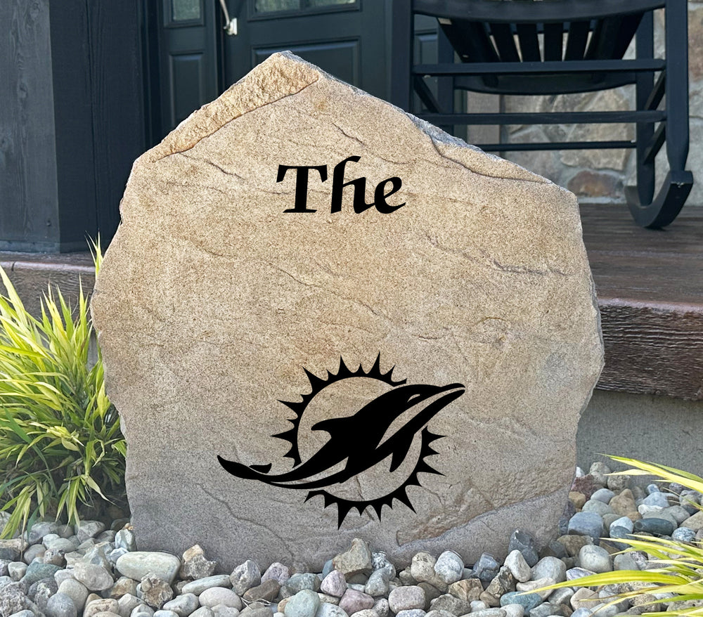 Miami Dolphins Design-A-Stone Landscape Art Family Name