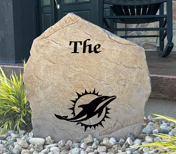 Miami Dolphins Design-A-Stone Landscape Art Family Name