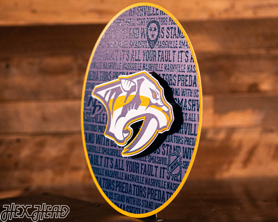 Nashville Predators CRAFT SERIES 3D Embossed Metal Wall Art