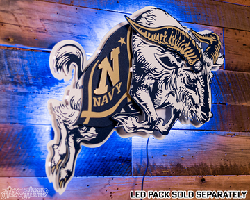 US Naval Academy "Jumping Goat" 3D Vintage Metal Wall Art