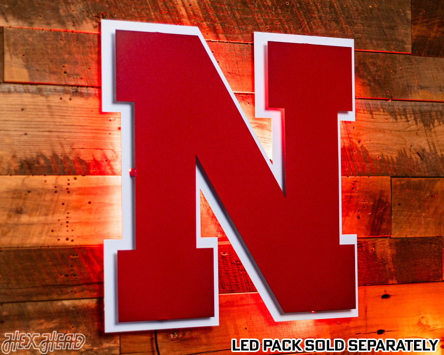 Nebraska Huskers "N" 3D Vintage Metal Wall Art