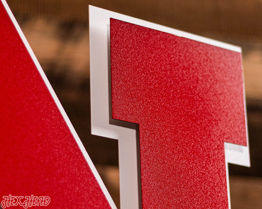 Nebraska Huskers "N" 3D Vintage Metal Wall Art