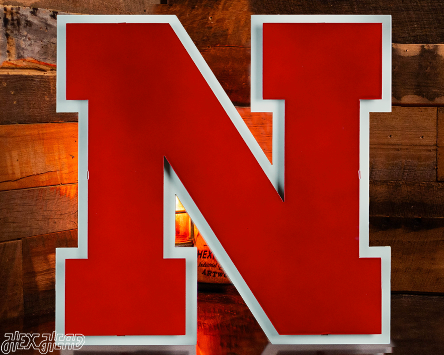Nebraska Huskers "N" 3D Vintage Metal Wall Art