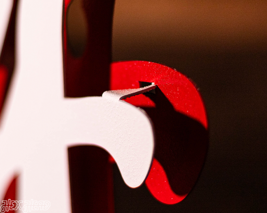 Nebraska "HUSKERS" White Script 3D Vintage Metal Wall Art