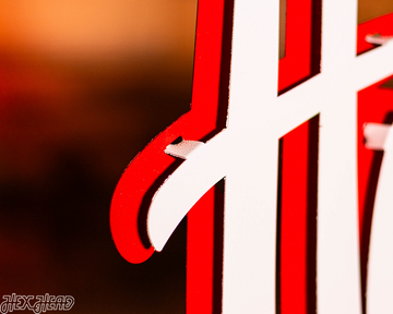 Nebraska "HUSKERS" White Script 3D Vintage Metal Wall Art