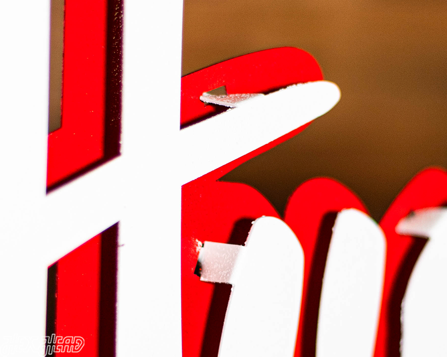 Nebraska "HUSKERS" White Script 3D Vintage Metal Wall Art