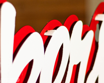 Nebraska "HUSKERS" White Script 3D Vintage Metal Wall Art