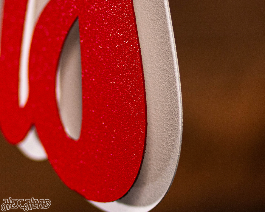 Nebraska "HUSKERS" RED Script 3D Vintage Metal Wall Art