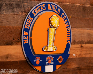 New York Knicks "Hex Head Exclusive" Dynasty 3D Metal Wall Art