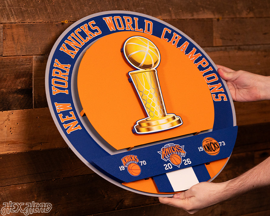 New York Knicks "Hex Head Exclusive" Dynasty 3D Metal Wall Art