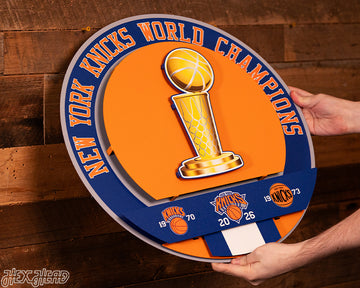 New York Knicks "Hex Head Exclusive" Dynasty 3D Metal Wall Art