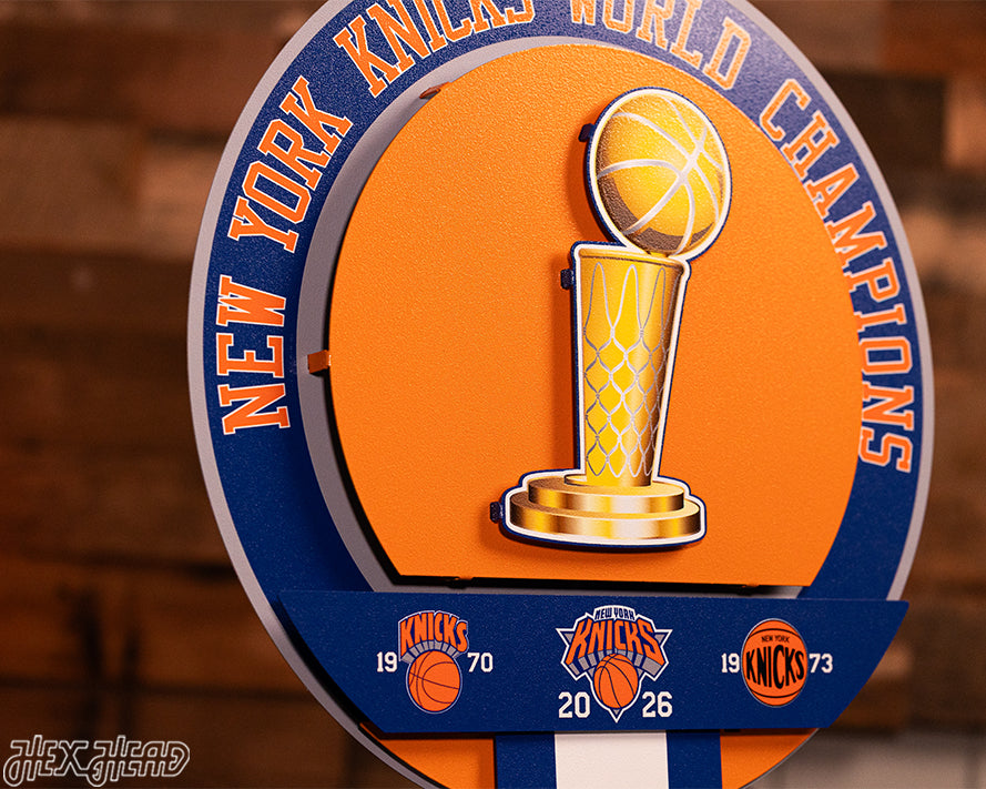 New York Knicks "Hex Head Exclusive" Dynasty 3D Metal Wall Art