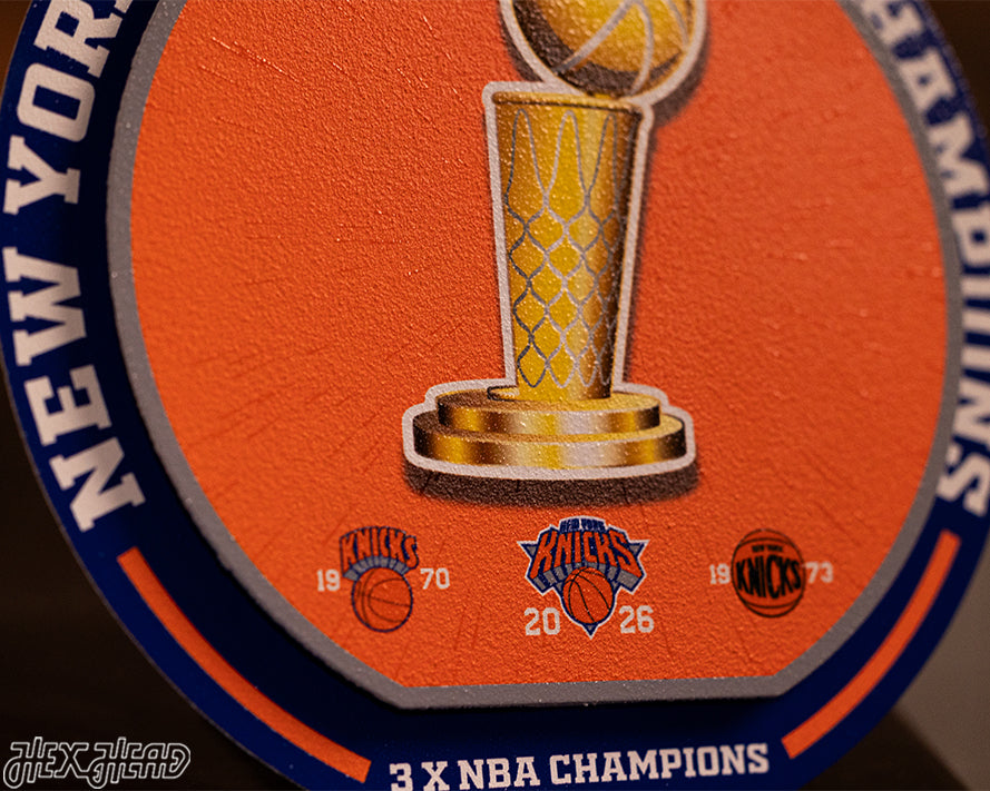 New York Knicks 2026 NBA Finals "Double Play" On the Shelf or on the Wall Art