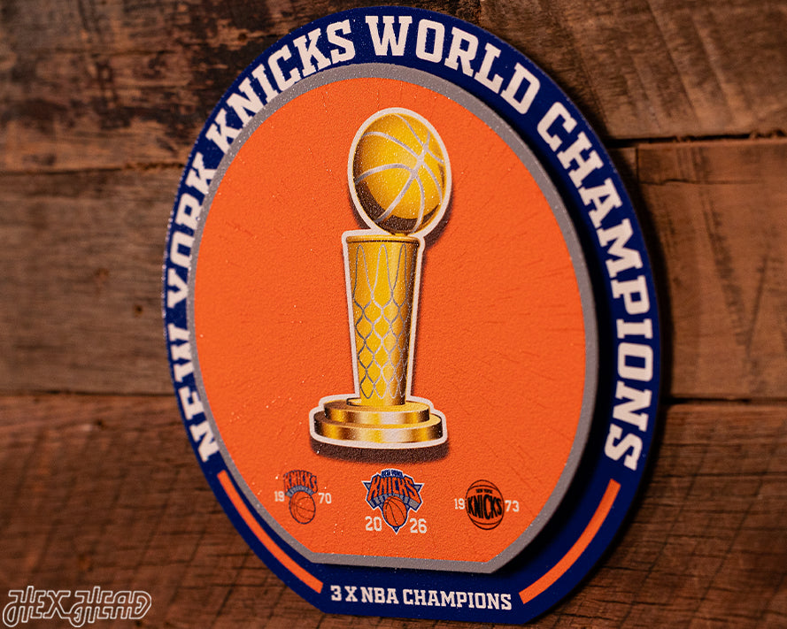 New York Knicks 2026 NBA Finals "Double Play" On the Shelf or on the Wall Art