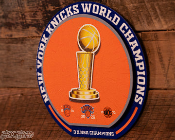 New York Knicks 2026 NBA Finals "Double Play" On the Shelf or on the Wall Art