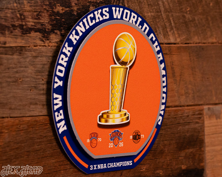 New York Knicks 2026 NBA Finals "Double Play" On the Shelf or on the Wall Art
