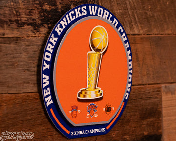 New York Knicks 2026 NBA Finals "Double Play" On the Shelf or on the Wall Art