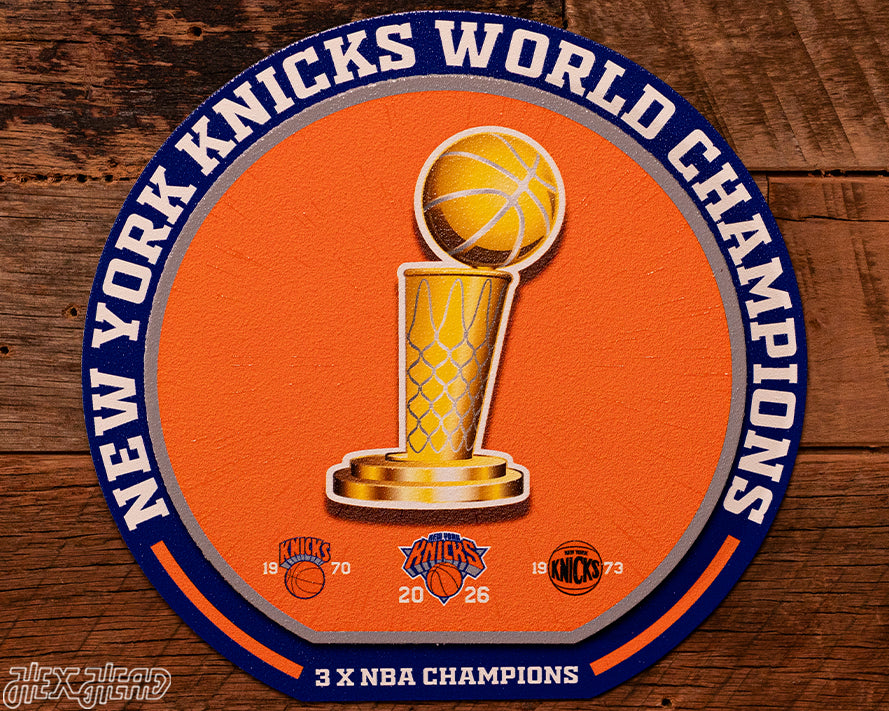 New York Knicks 2026 NBA Finals "Double Play" On the Shelf or on the Wall Art