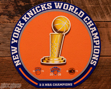 New York Knicks 2026 NBA Finals "Double Play" On the Shelf or on the Wall Art