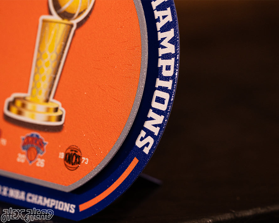 New York Knicks 2026 NBA Finals "Double Play" On the Shelf or on the Wall Art
