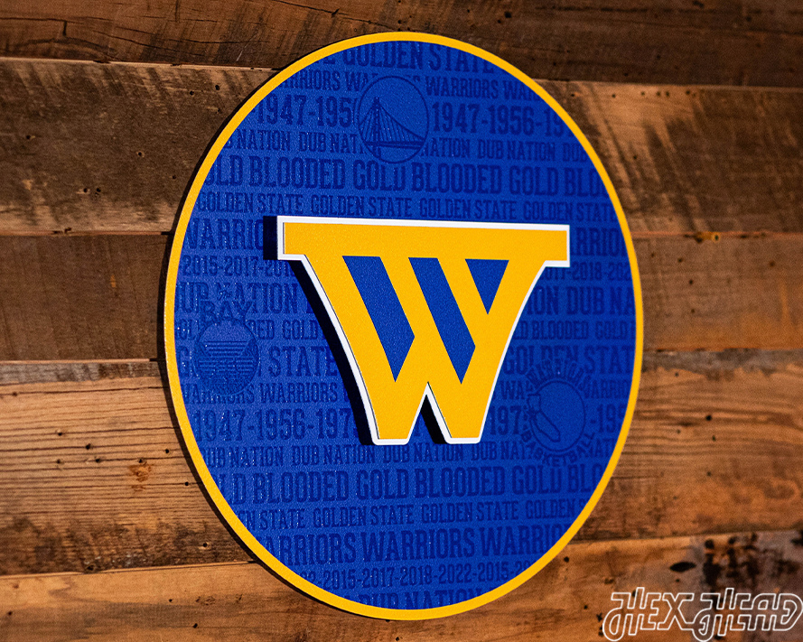 Golden State Warriors CRAFT SERIES 3D Embossed Metal Wall Art