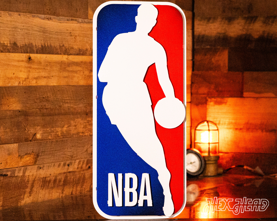 NBAロゴ 金属製プレート 看板 NBAロゴ 金属製プレート 看板