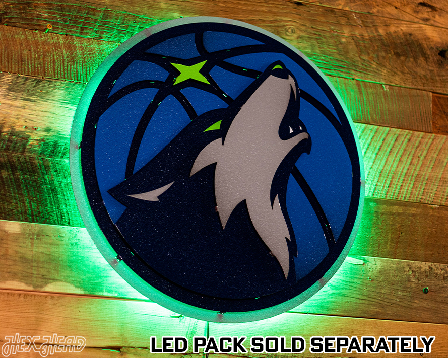 Minnesota Timberwolves 3D Vintage Metal Wall Art