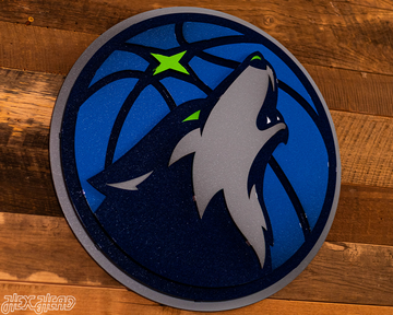 Minnesota Timberwolves 3D Vintage Metal Wall Art