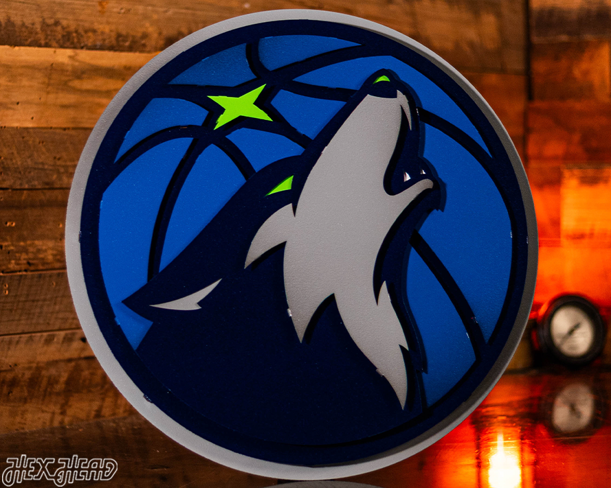 Minnesota Timberwolves 3D Vintage Metal Wall Art