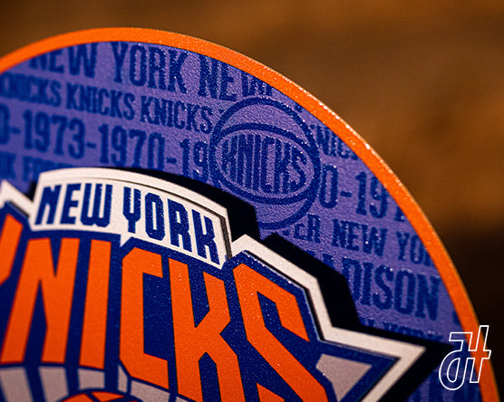 New York Knicks CRAFT SERIES 3D Vintage Metal Wall Art