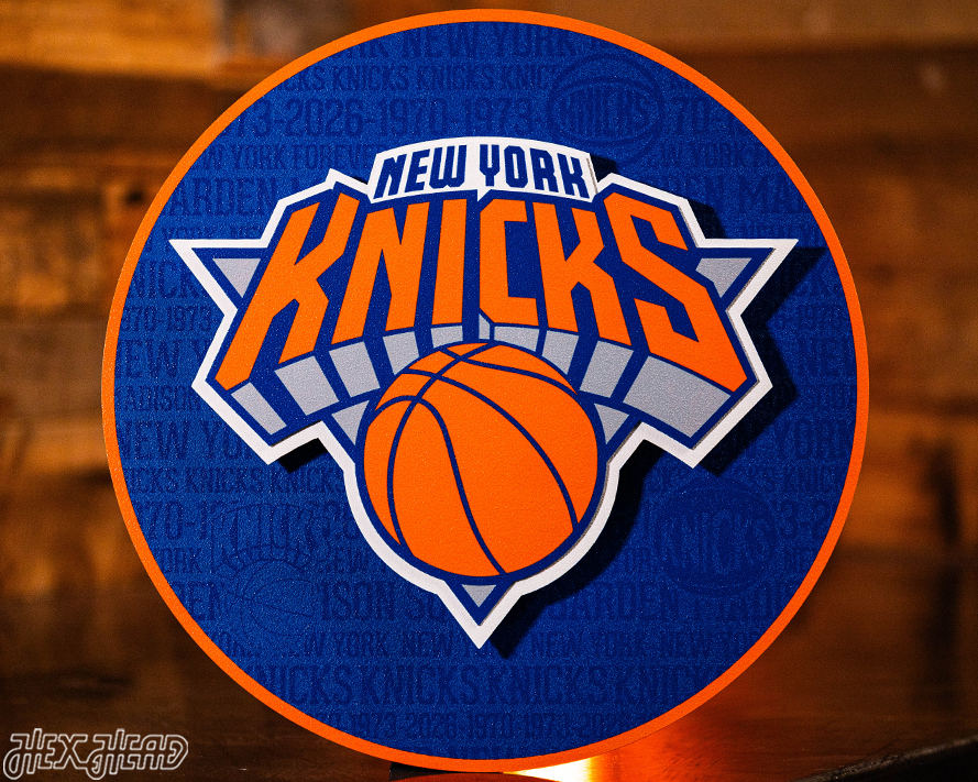 New York Knicks CRAFT SERIES 3D Vintage Metal Wall Art