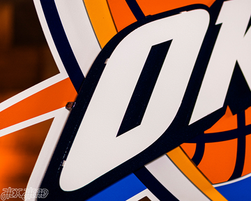 Oklahoma City Thunder 3D Vintage Metal Wall Art