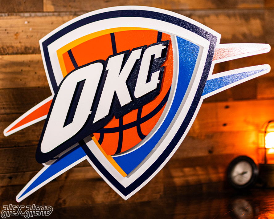 Oklahoma City Thunder 3D Vintage Metal Wall Art