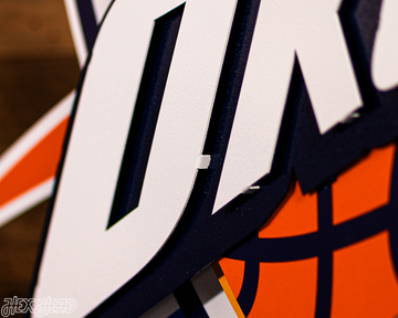 Oklahoma City Thunder 3D Vintage Metal Wall Art