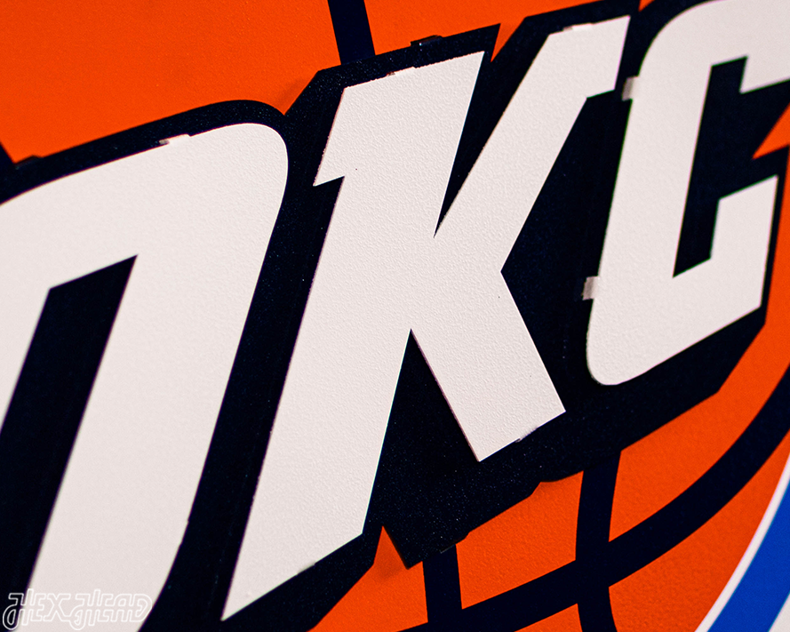 Oklahoma City Thunder 3D Vintage Metal Wall Art